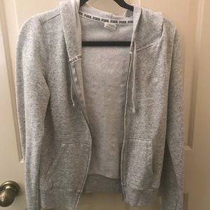 Victoria’s Secret Gray Zip-Up Hooded Jacket